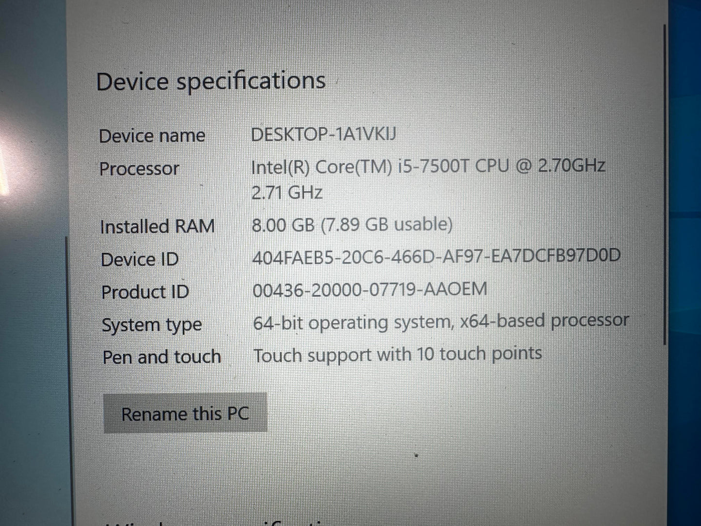 Lenovo-ThinkSmart-Hub-500-i5-7500T-8GB-128GB-BT4-1-WiFiAC-11-6FT-W10IoT