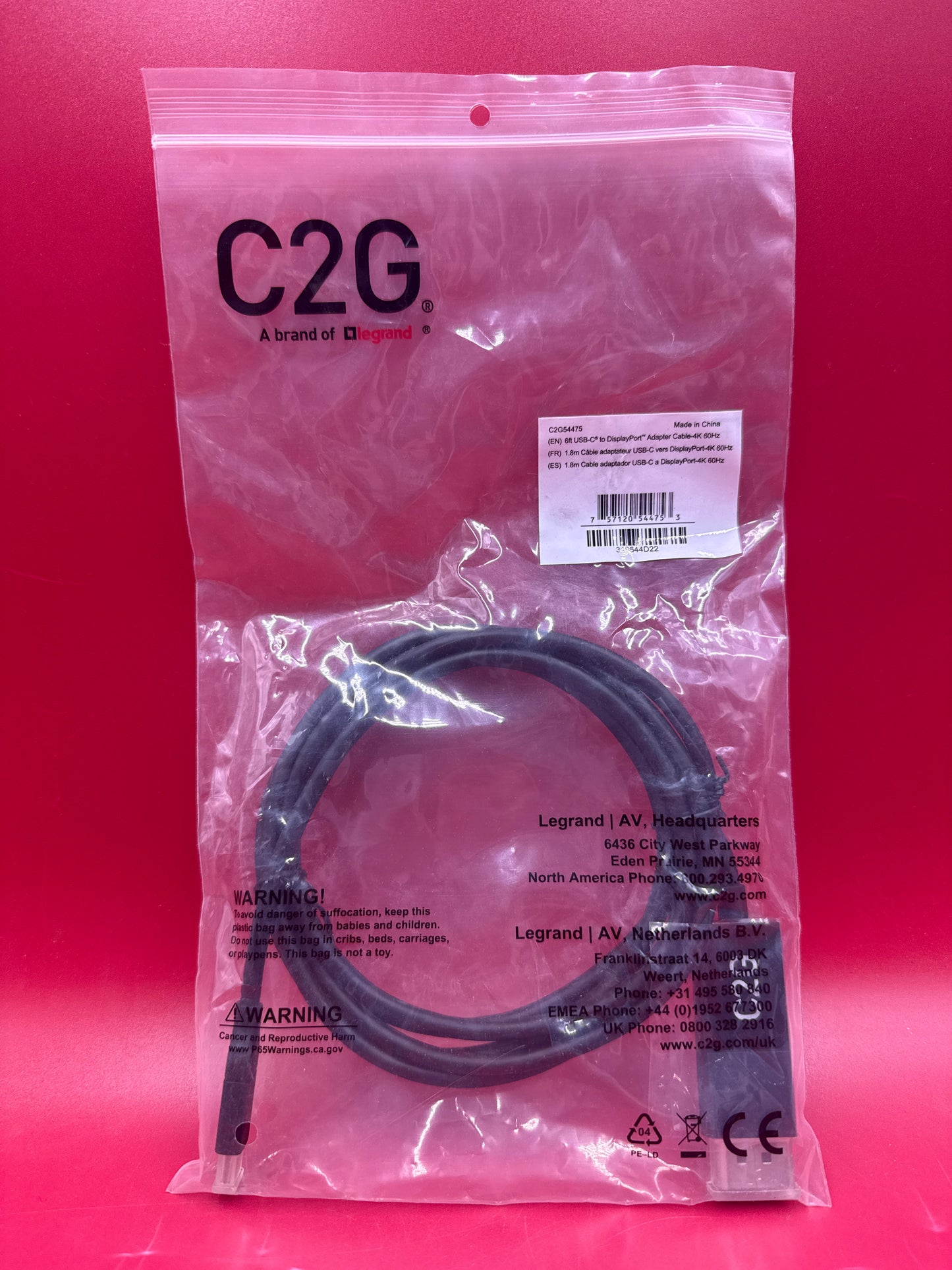 C2G-6ft-4K-USB-C-to-DisplayPort-Adapter-Cable-