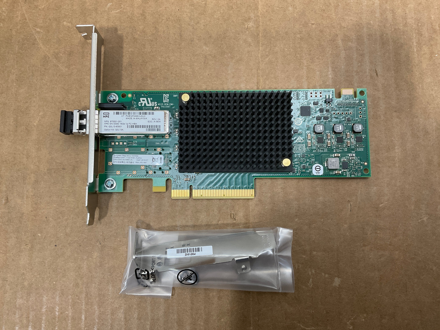 HPE-StoreFabric-SN1200E-16Gb-Fibre-Channel-PCI-E3x8-Card
