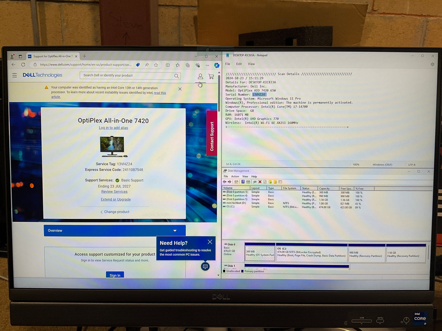 Dell-OptiPlex-7420-AiO-i7-14700-16GB-512GB-GbE-BT5-WiFi6E-23-8F-W11P