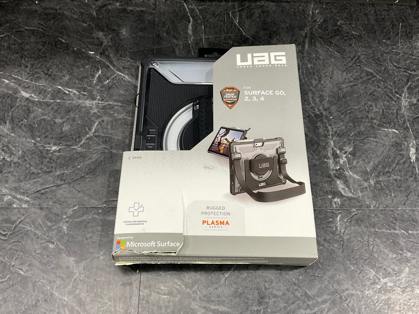 Urban-Armor-Gear-Microsoft-Surface-Go-Plasma-Series-Case-w--Hand-&-Shoulder-Strap--Ice-