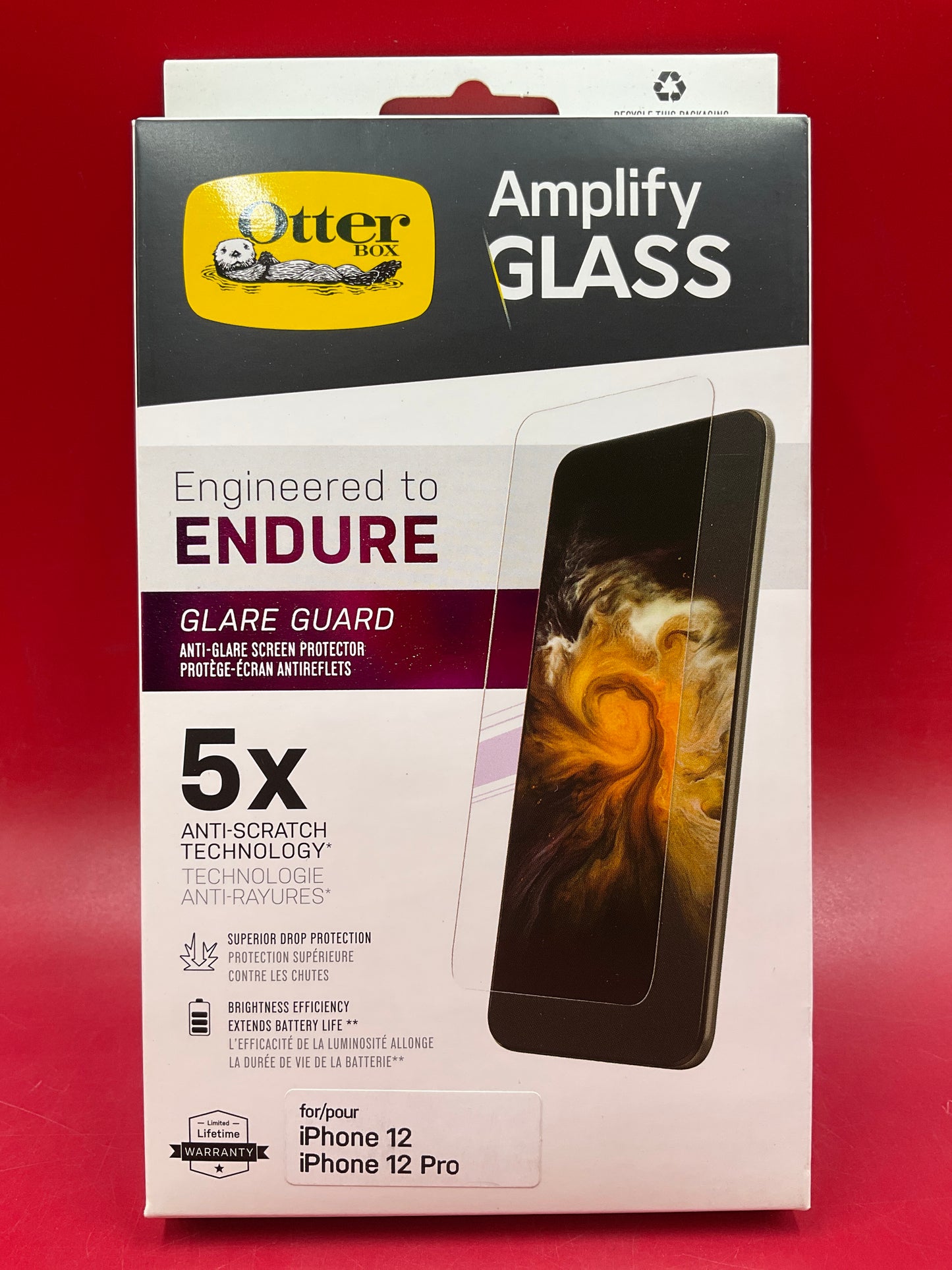 Otterbox-Alpha-Glass-Screen-Protector--Apple-iPhone-12---amplify-glare-guard-