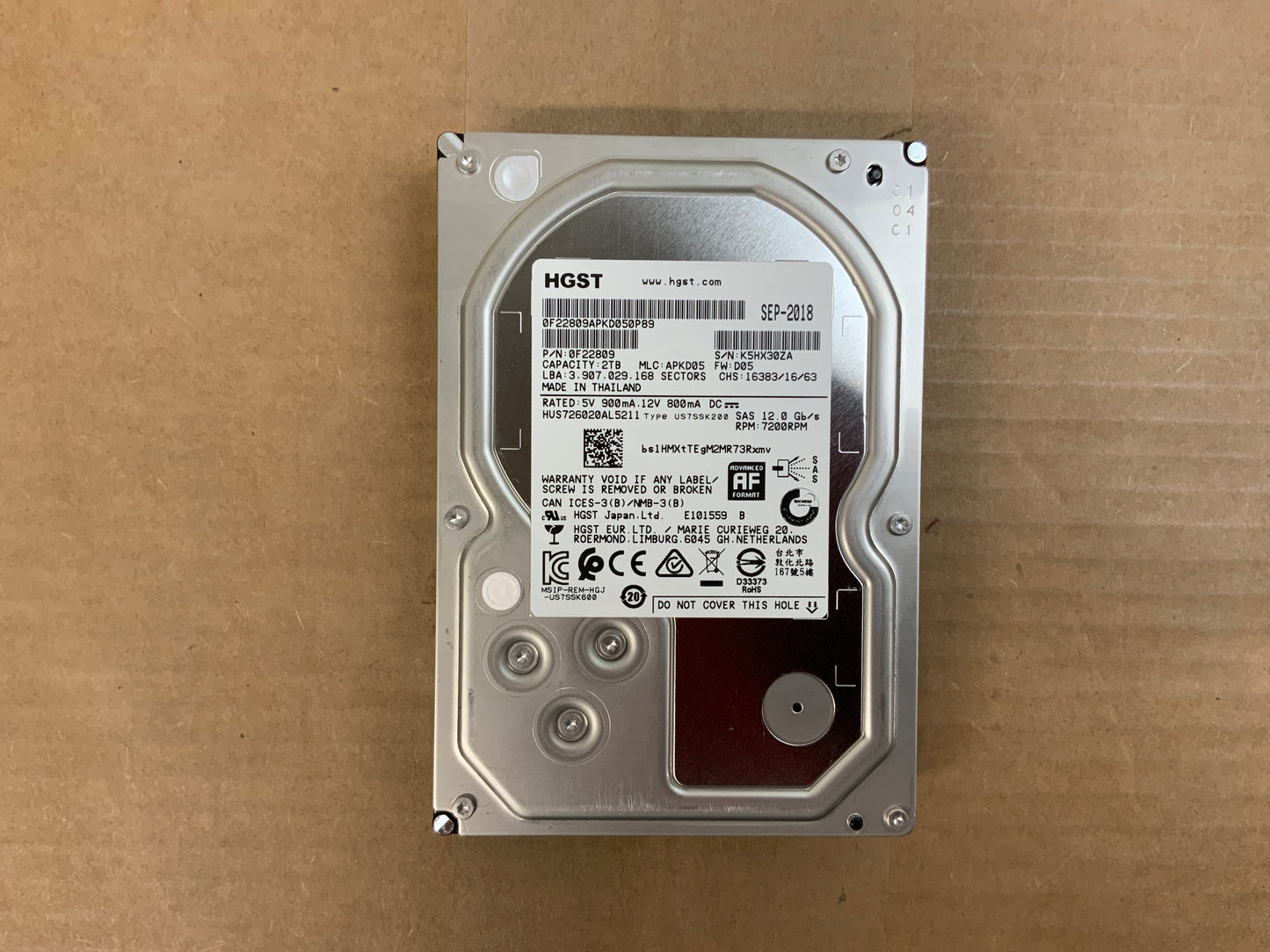 HGST-Ultrastar-2TB-SAS-7200-rpm-Hard-Drive--128MB-512e-BDE-