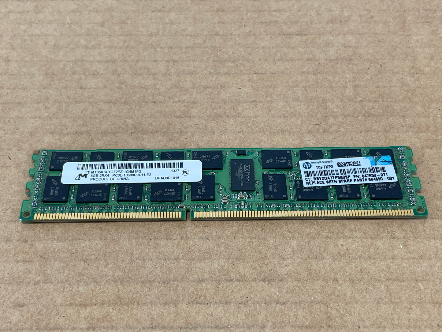 HPE-8GB-PC3-10600-DDR3L-ECC-SDRAM-DIMM