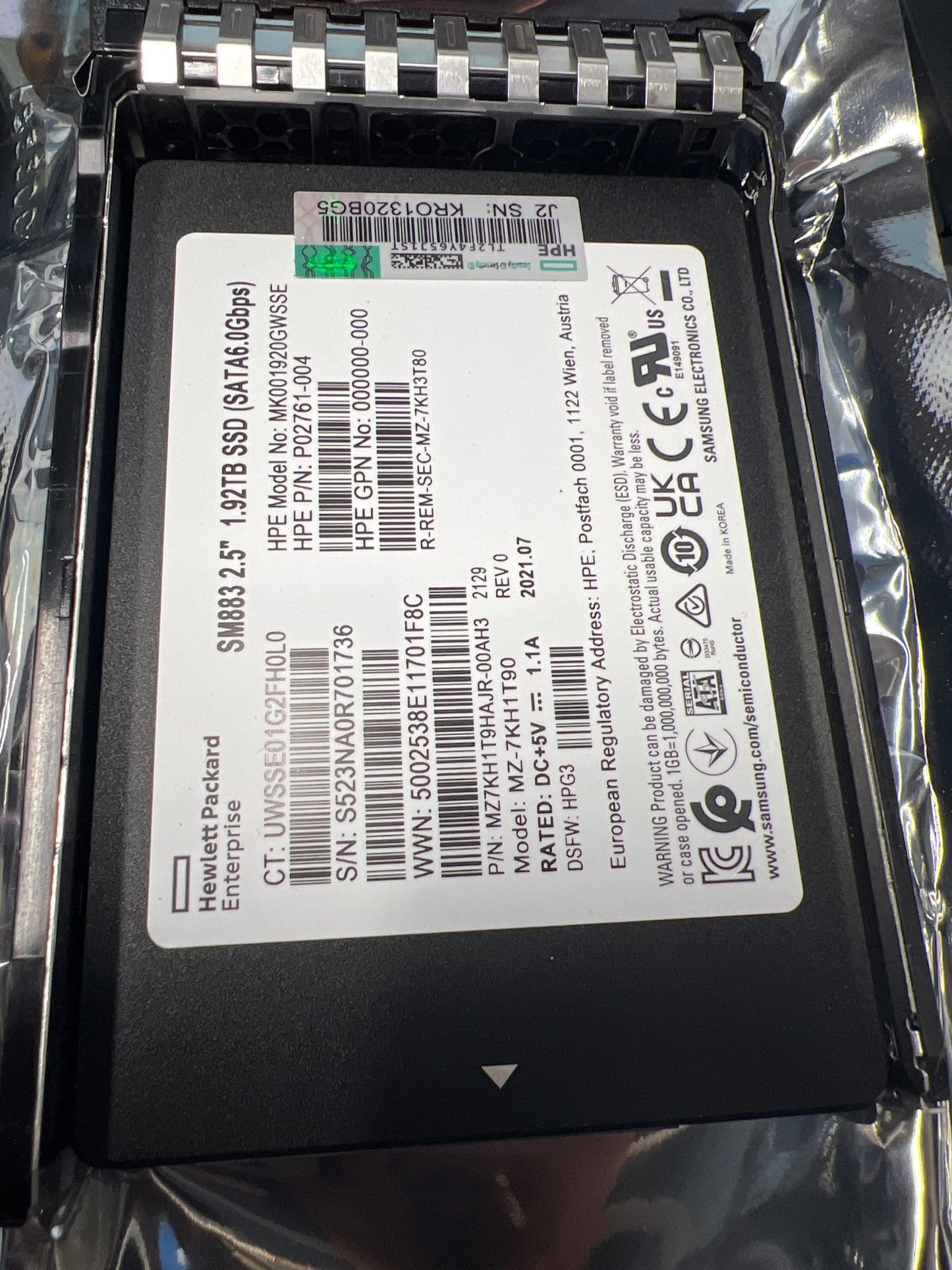 HPE-1-92TB-Mixed-Use-SATA3-SSD-Drive--Gen10-SFF-Hot-Swap-