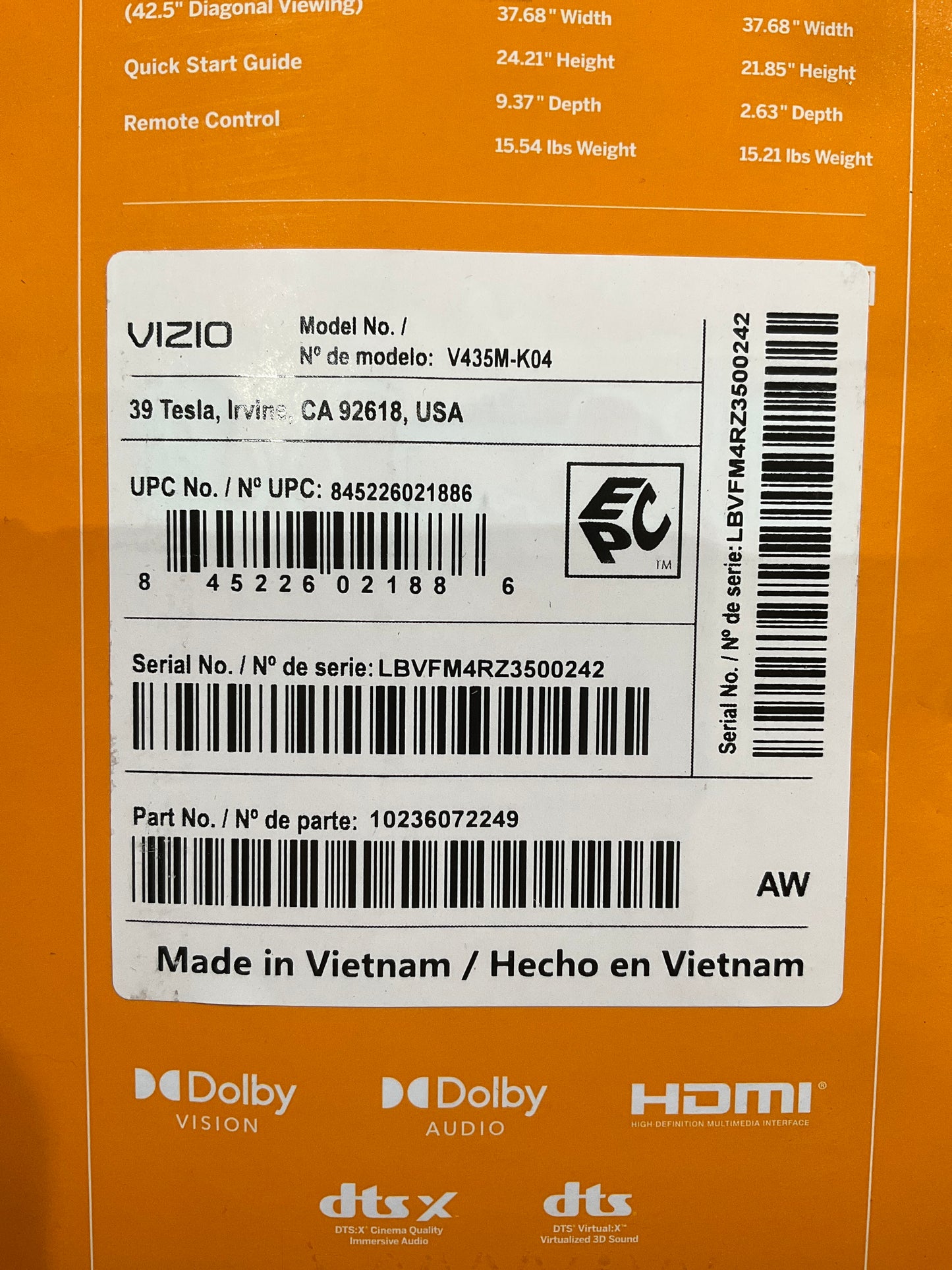 Vizio-43--LED-LCD-Smart-TV--4K-