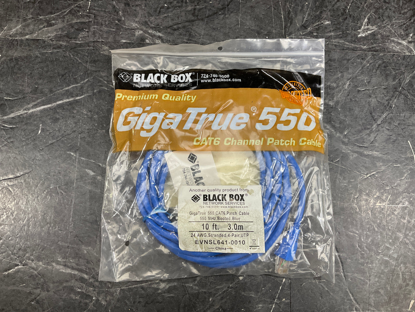 BlackBox-RJ45-CAT-6-Patch-Cable,-Snagless-Molded---10-Feet--blue-