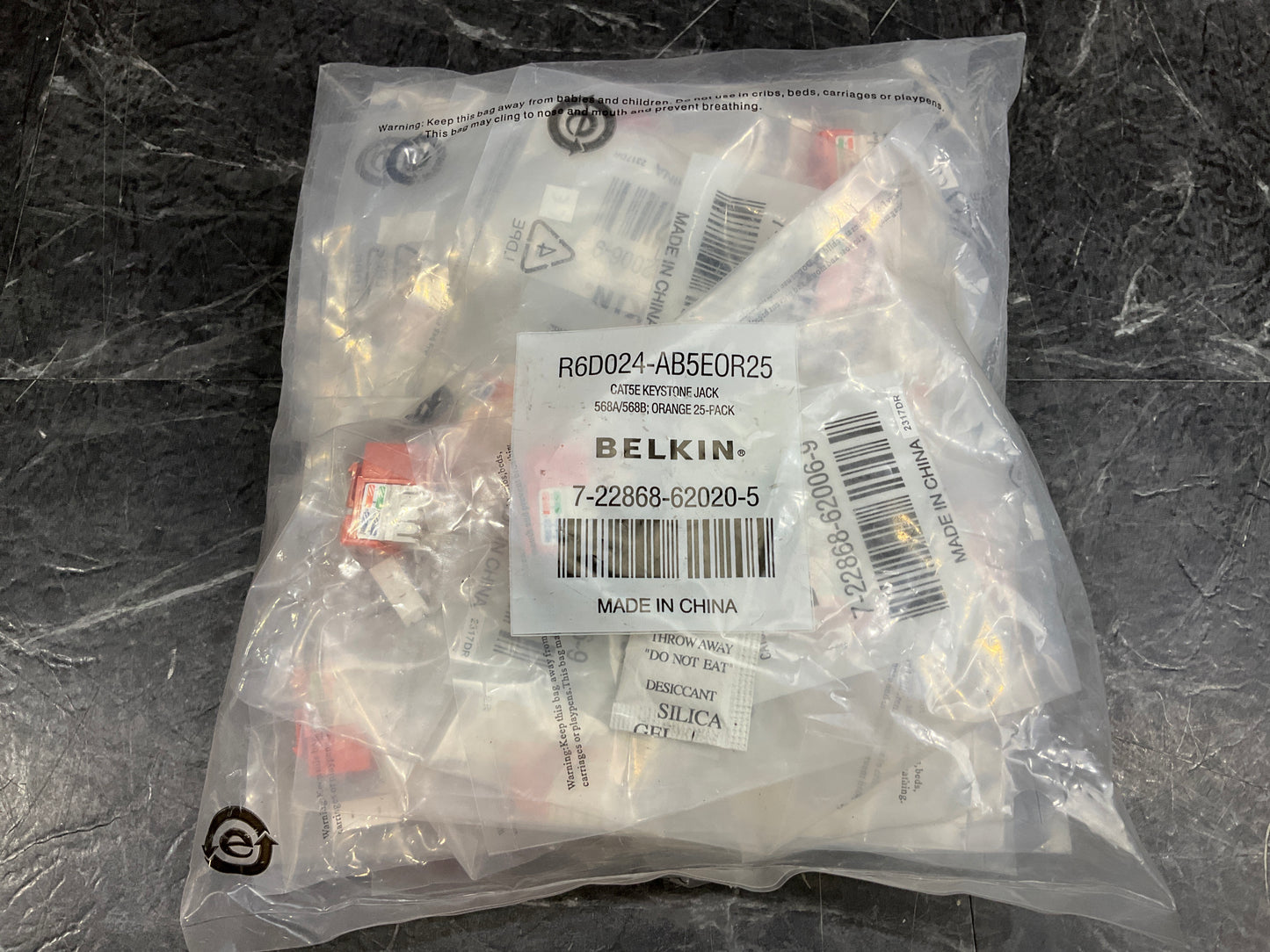 Belkin-CAT-5e-RJ45-110-Punch-Down-Keystone-Jack--25-Pack---orange-