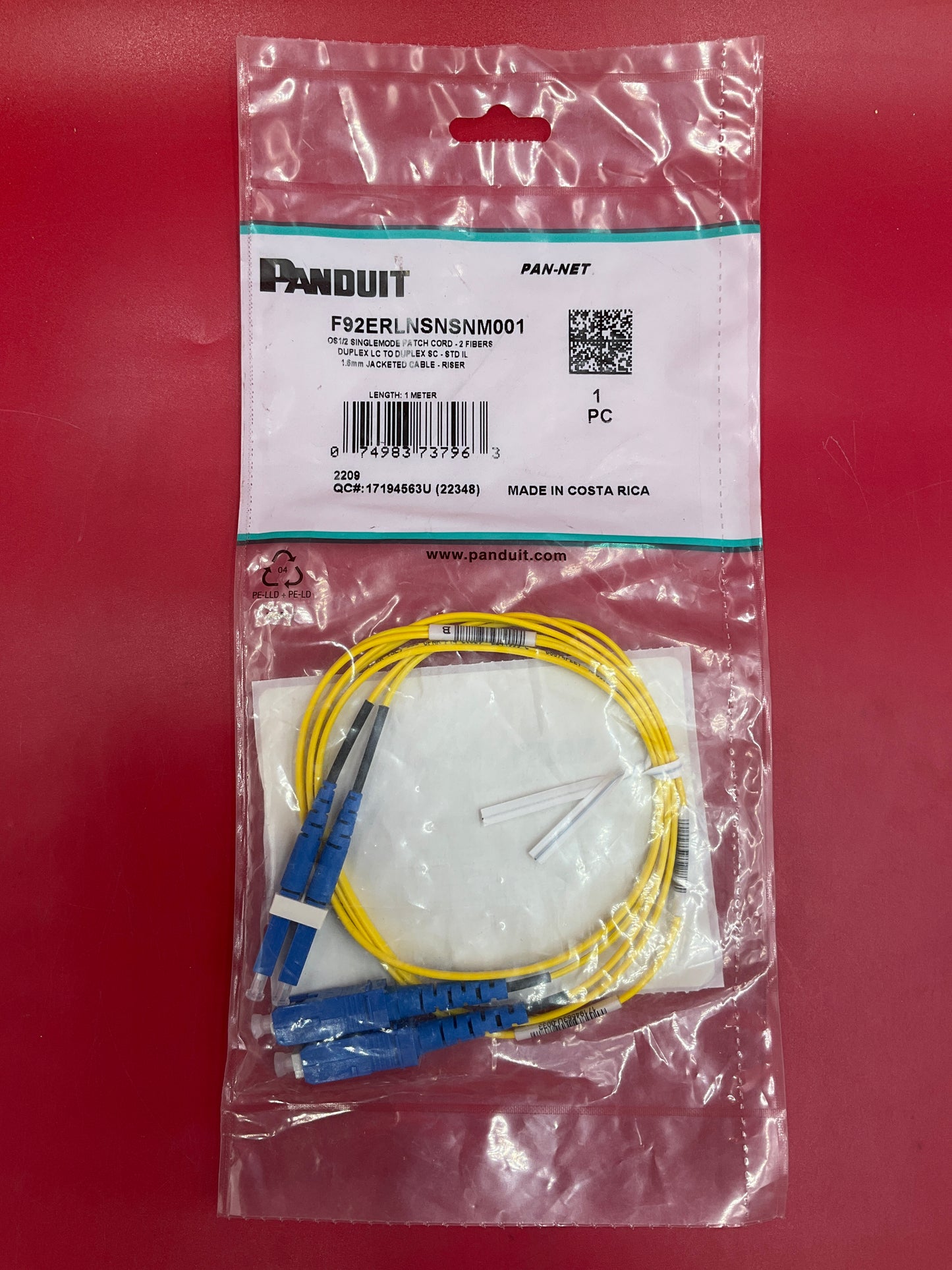 Panduit-Opti-Core-Fiber-Optic-SC-LC-Patch-Cable--1-meter---yellow-