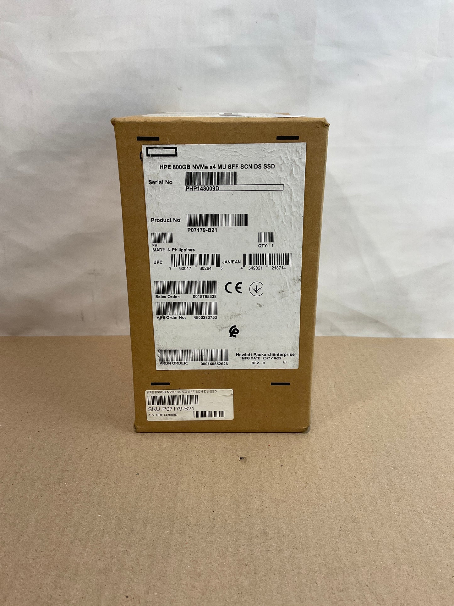 HPE-800GB-Mixed-Use-NVMe-PCI-E3x4-SSD-Drive--Gen10-SFF-Hot-Swap-