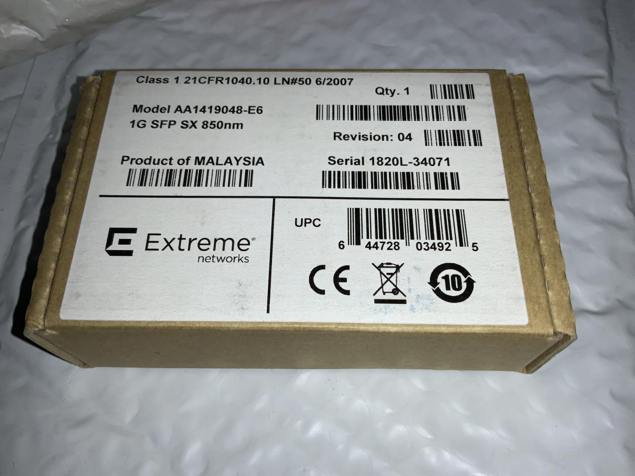 Extreme-Networks-Gigabit-SX-SFP-Transceiver