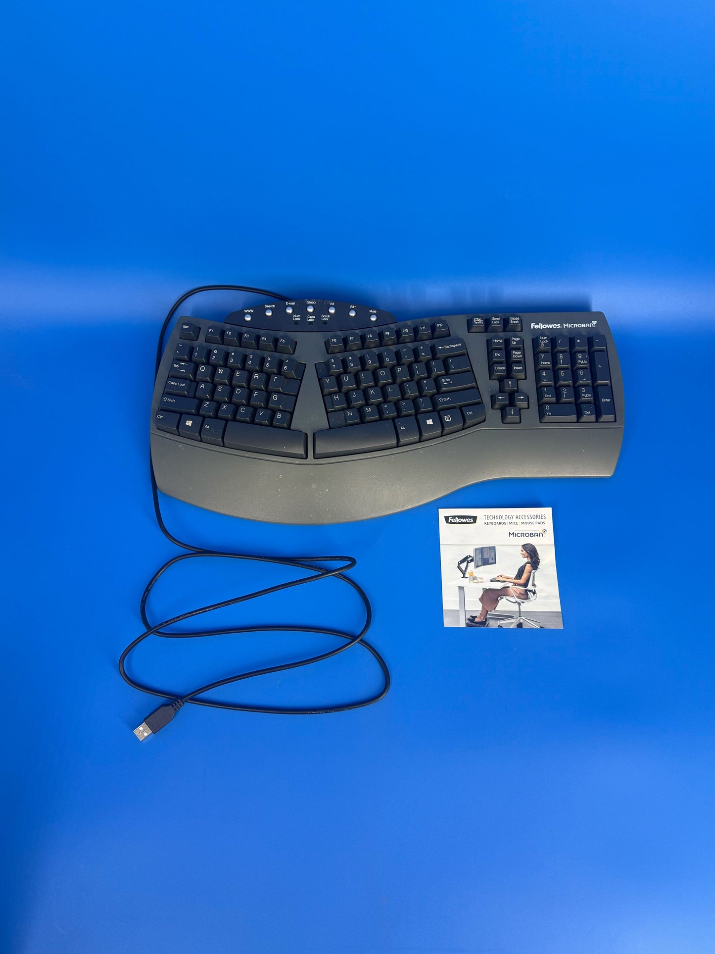 Fellowes-Split-Design-USB-Keyboard--black-