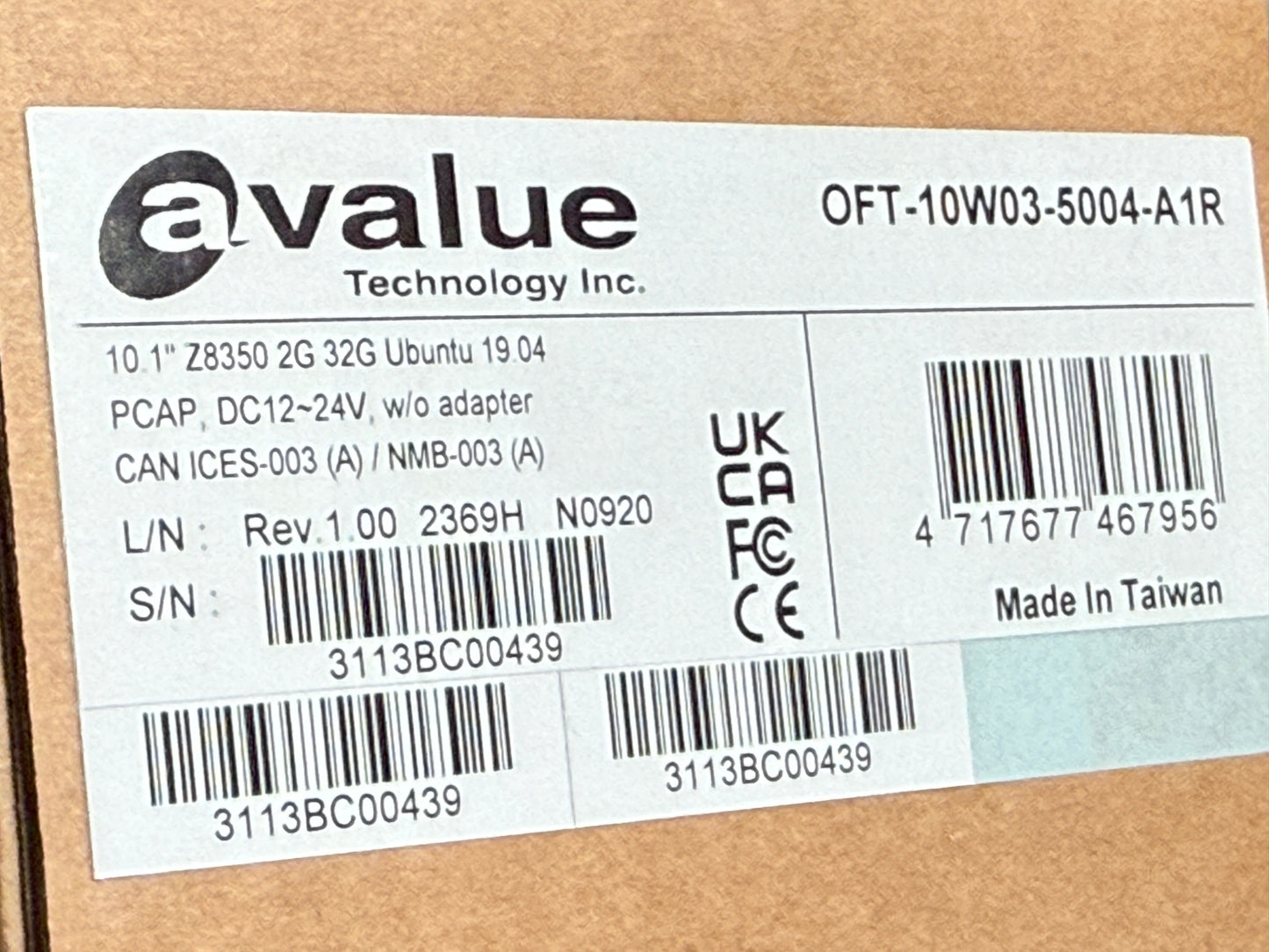 BCM-Open-Frame-Tablet-Z8350-2GB-32GB-BT-WiFi-10-1T-Ubuntu