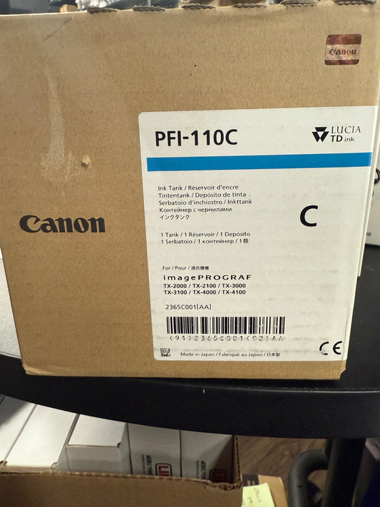 Canon-PFI-110C-Cyan-Ink-Cartridge--TX-2000-TX-4000-