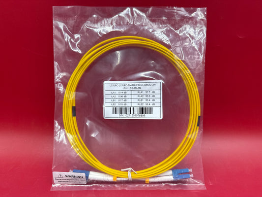 ENET-3M-LC-LC-Duplex-Single-mode-9-125-OS1-Yellow-Fiber-Patch-Cable