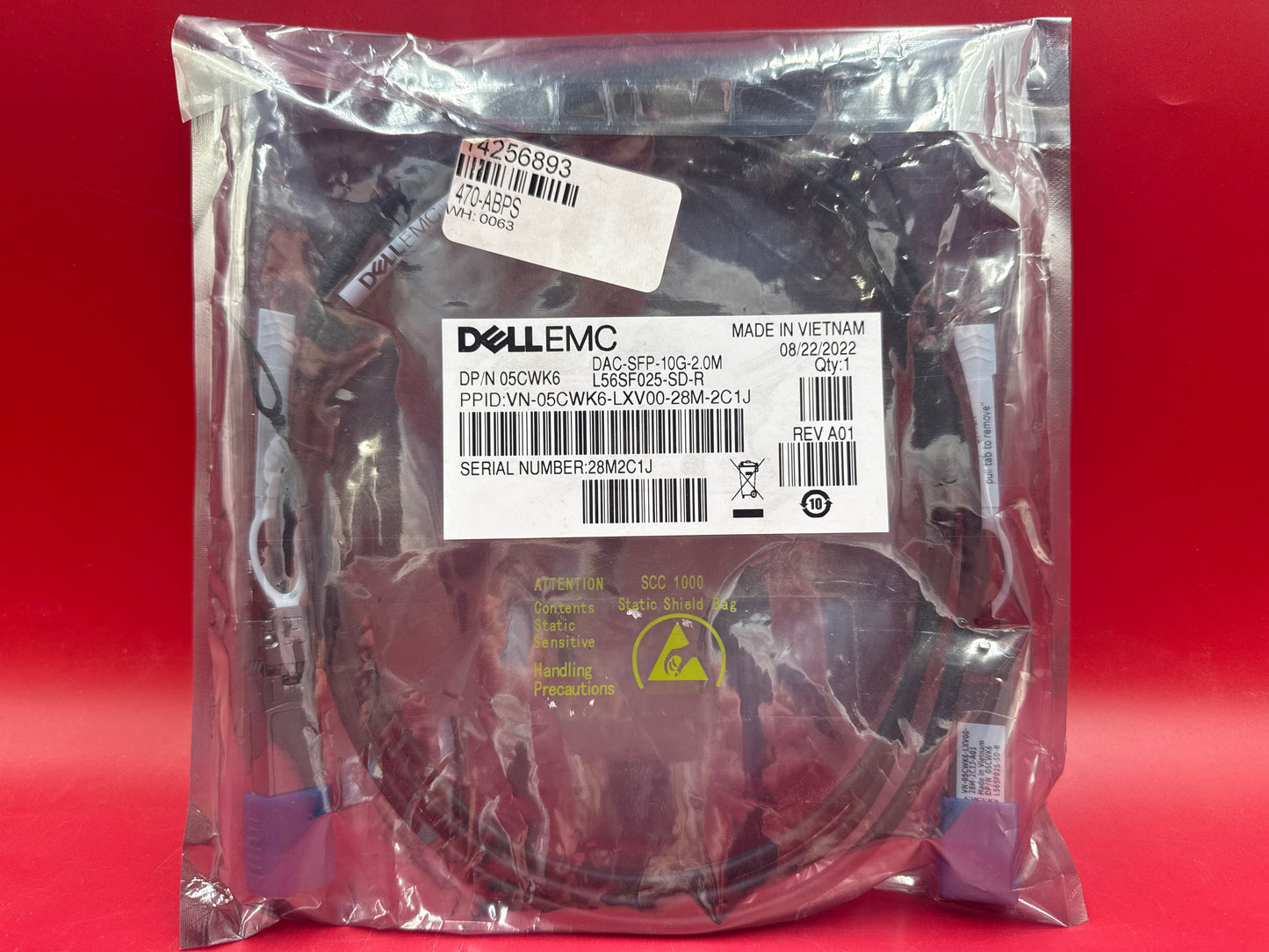 Dell-10-Gigabit-SFP--Direct-Attach-Cable--3-meters-