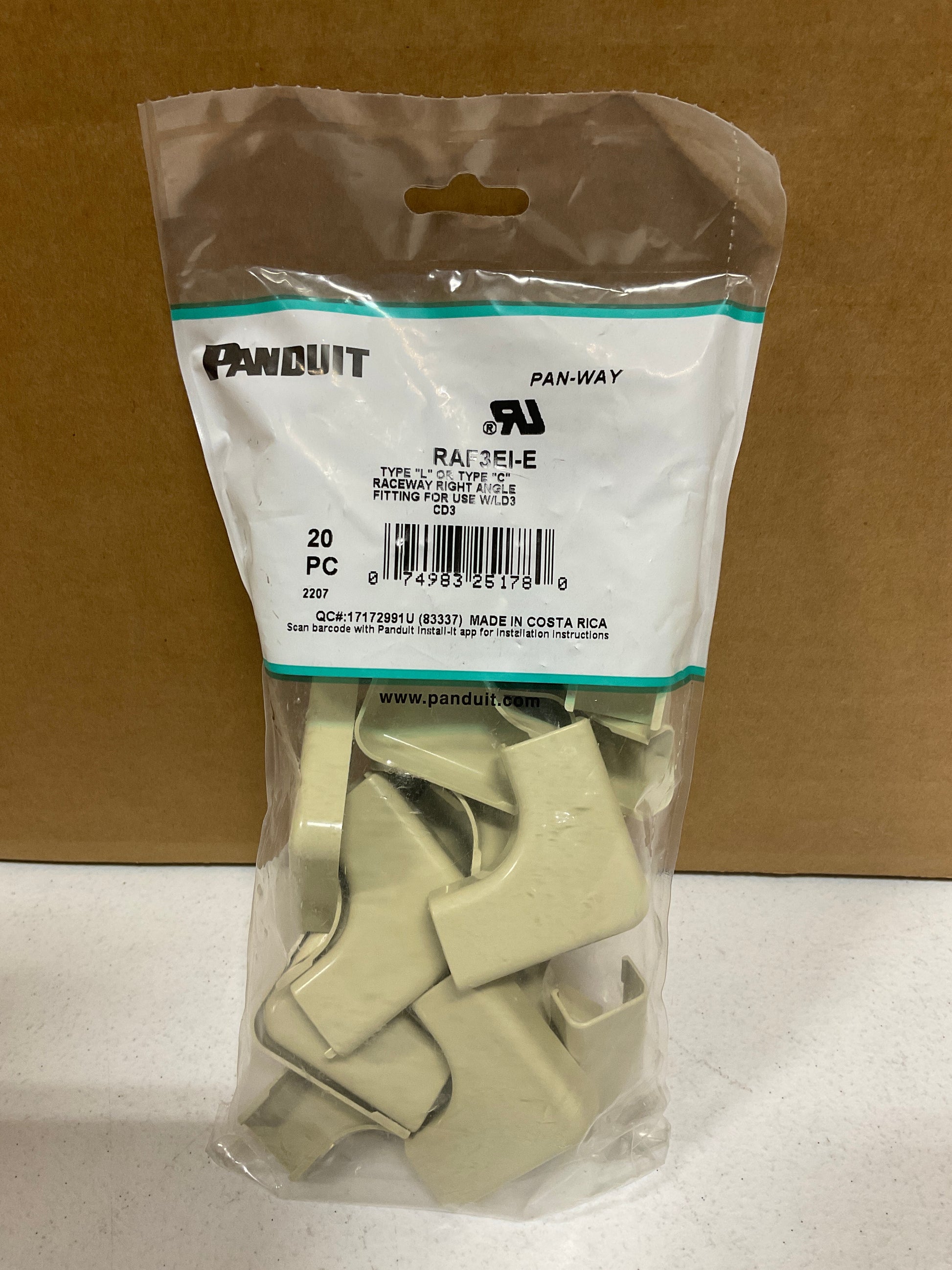 Panduit-Right-Angle-Fitting-Cable-Raceway--ivory-