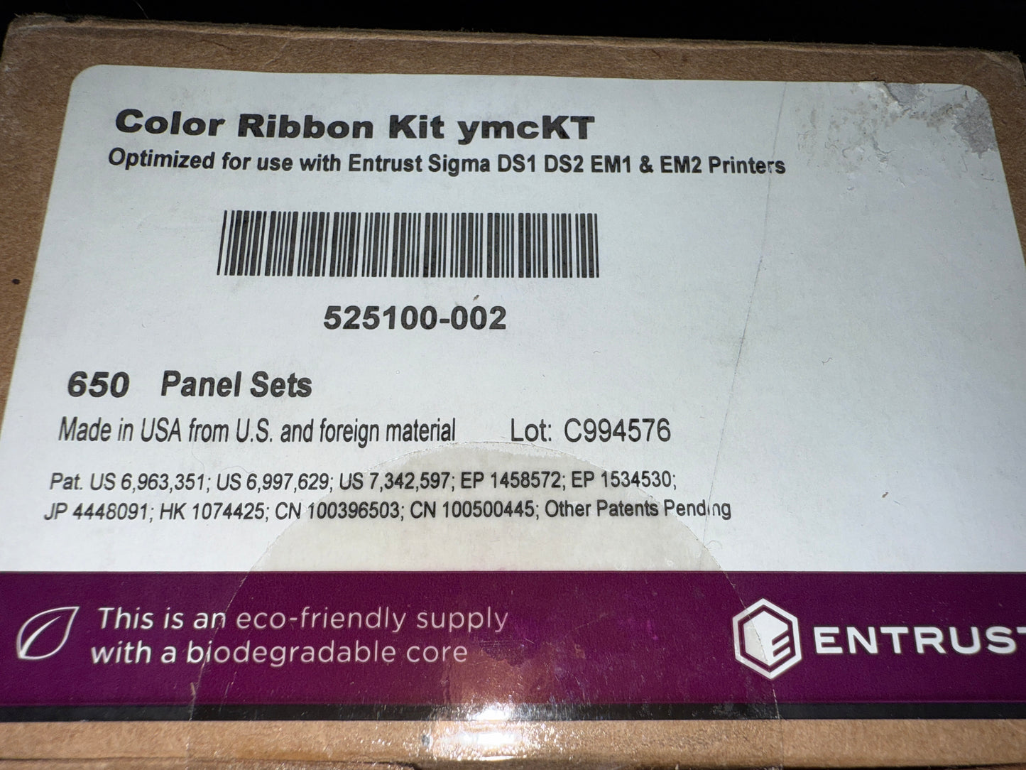 Entrust-Color-Short-Panel-YMCKT-Ribbon-Kit--Sigma-DS1-DS2-