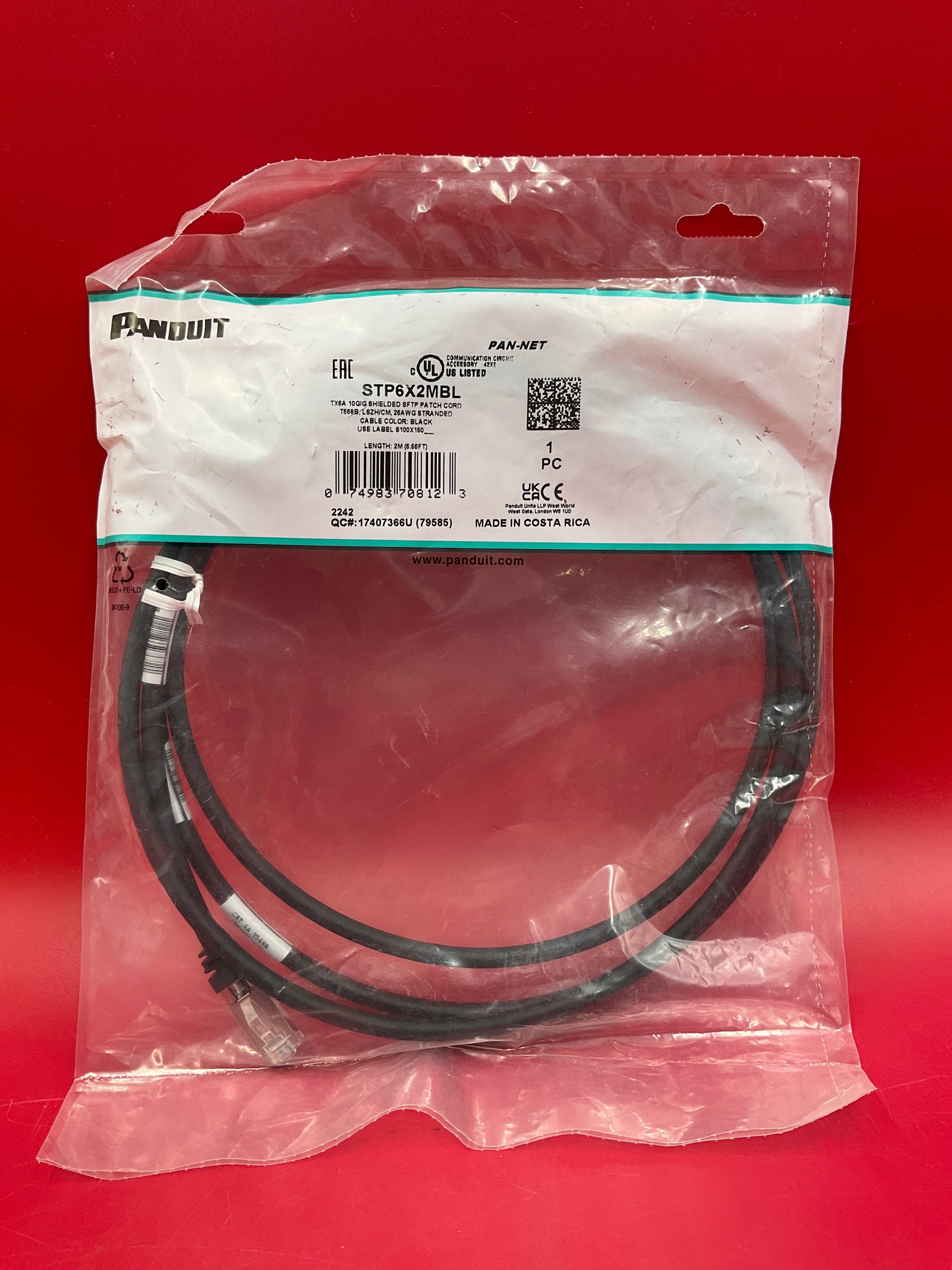 Panduit-CAT-6a-Booted,-Stranded-Patch-Cable---7-feet--black-