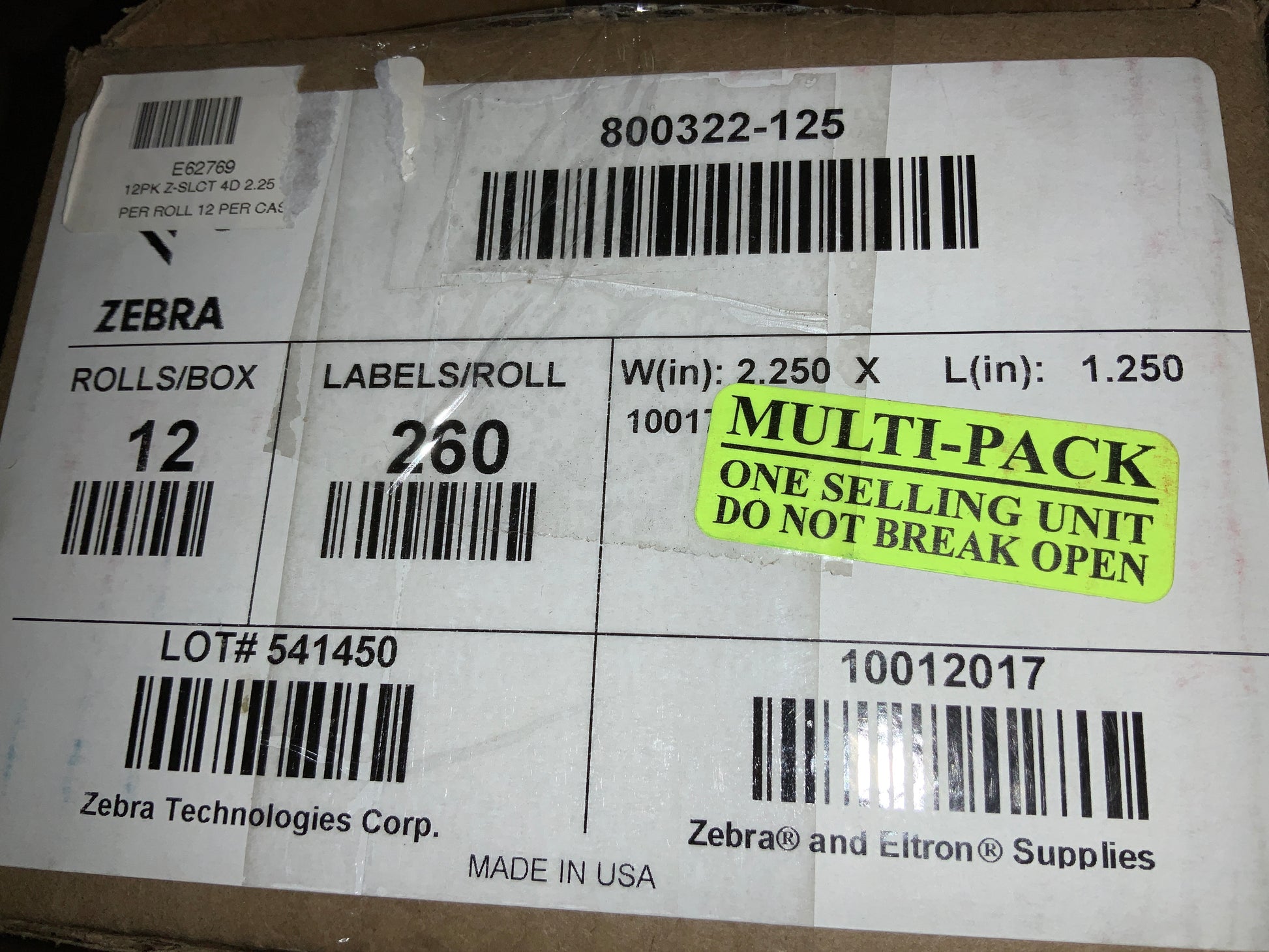 Zebra-Z-Select-4000D-Labels--2-25-x1-25----260-per-roll---12-rolls-