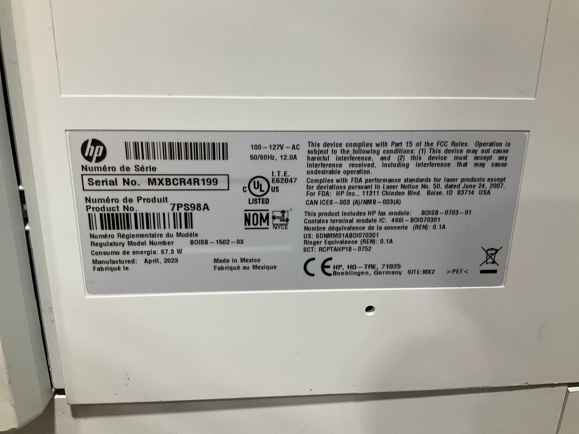 HP-LaserJet-Enterprise-M633fht-MFP-Printer