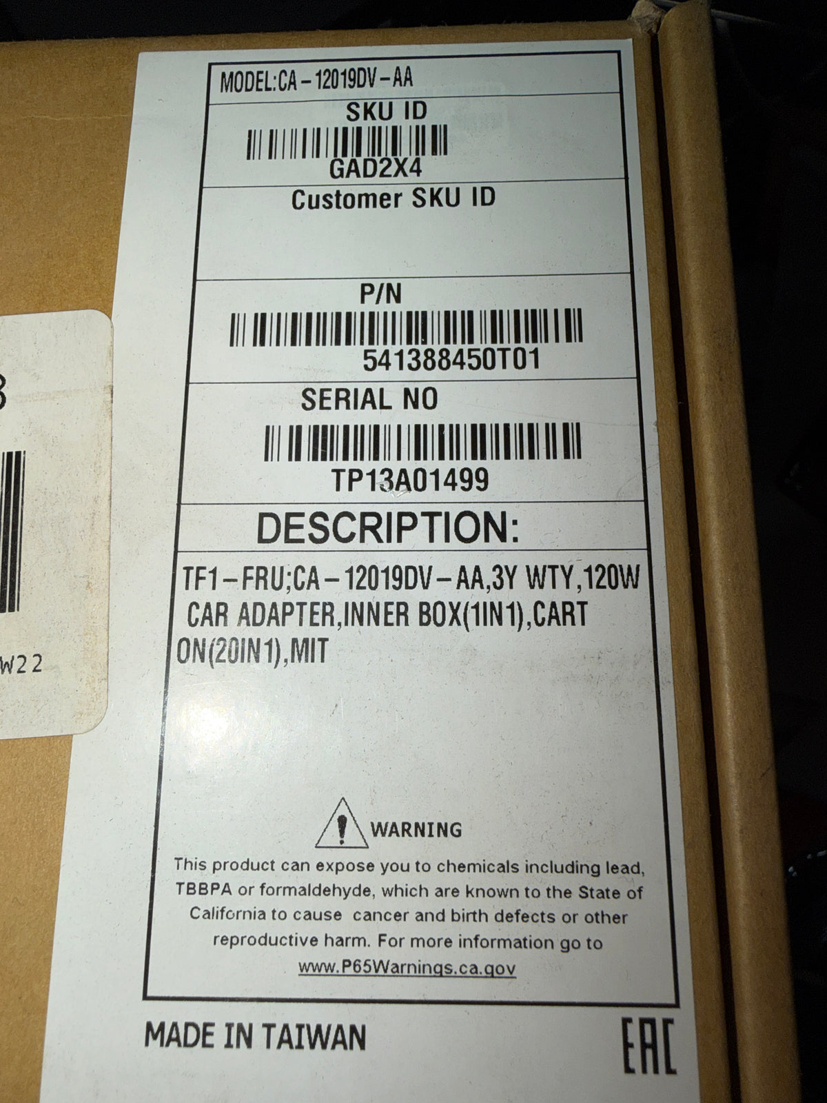 Getac-Auto-DC-Cigarette-Lighter-Adapter--120-watt-