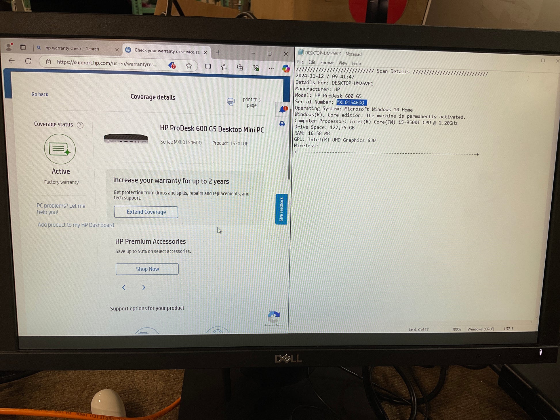 HP-ProDesk-600-G5-DM-i5-9500-16GB-128GB-GbE-W10P64