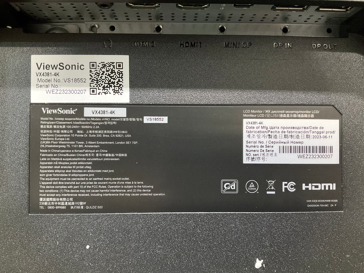 Viewsonic-VX4381-4K-43--LED-LCD-Monitor--4K-