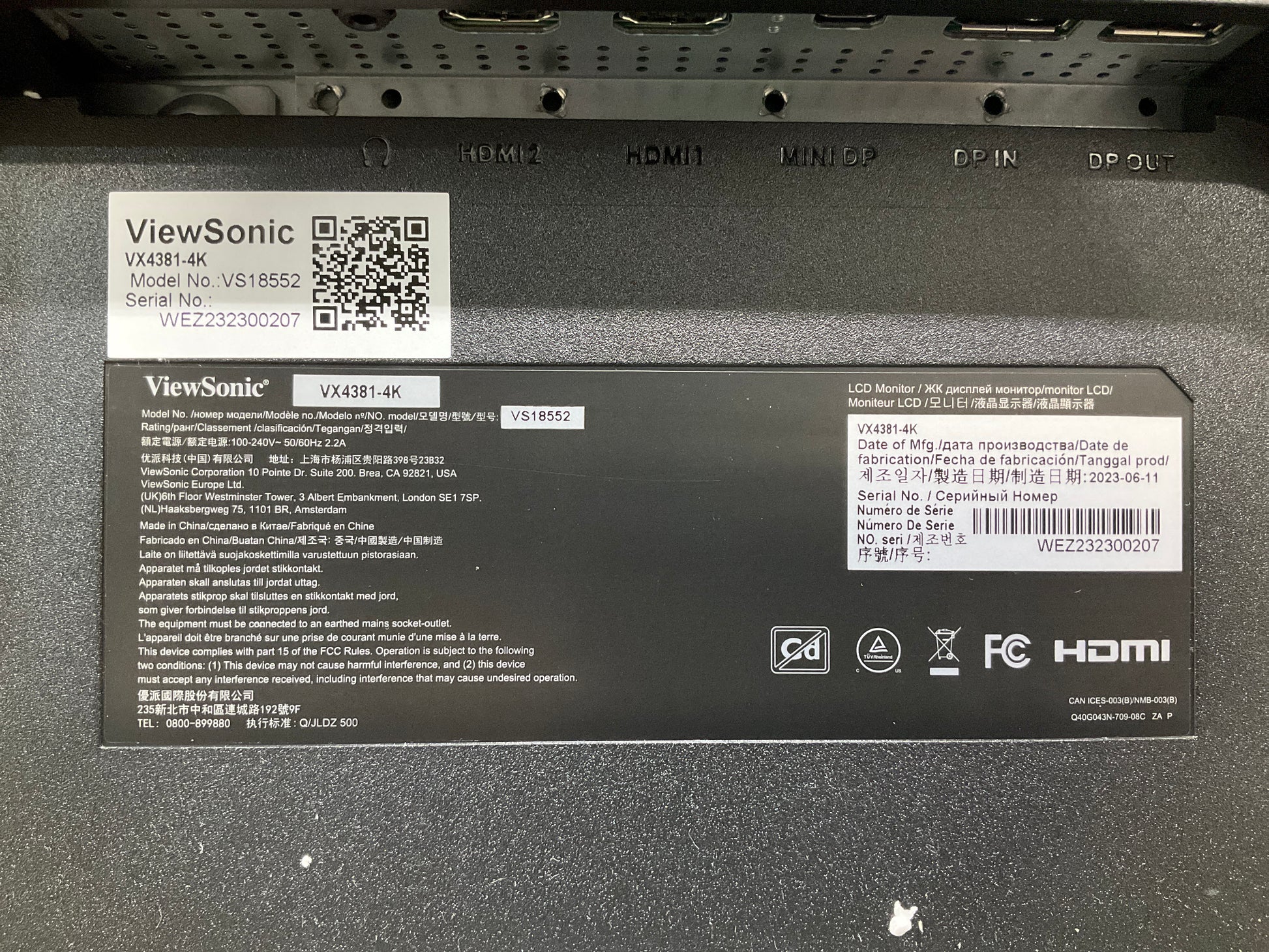 Viewsonic-VX4381-4K-43--LED-LCD-Monitor--4K-