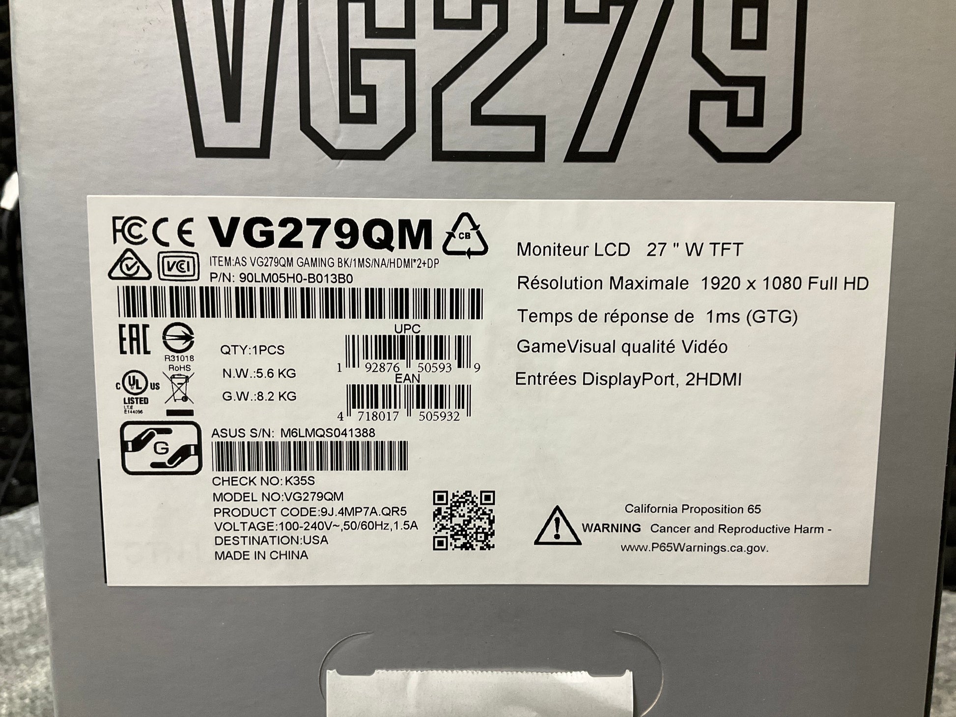 Asus-TUF-27--LED-LCD-Monitor--1080p-