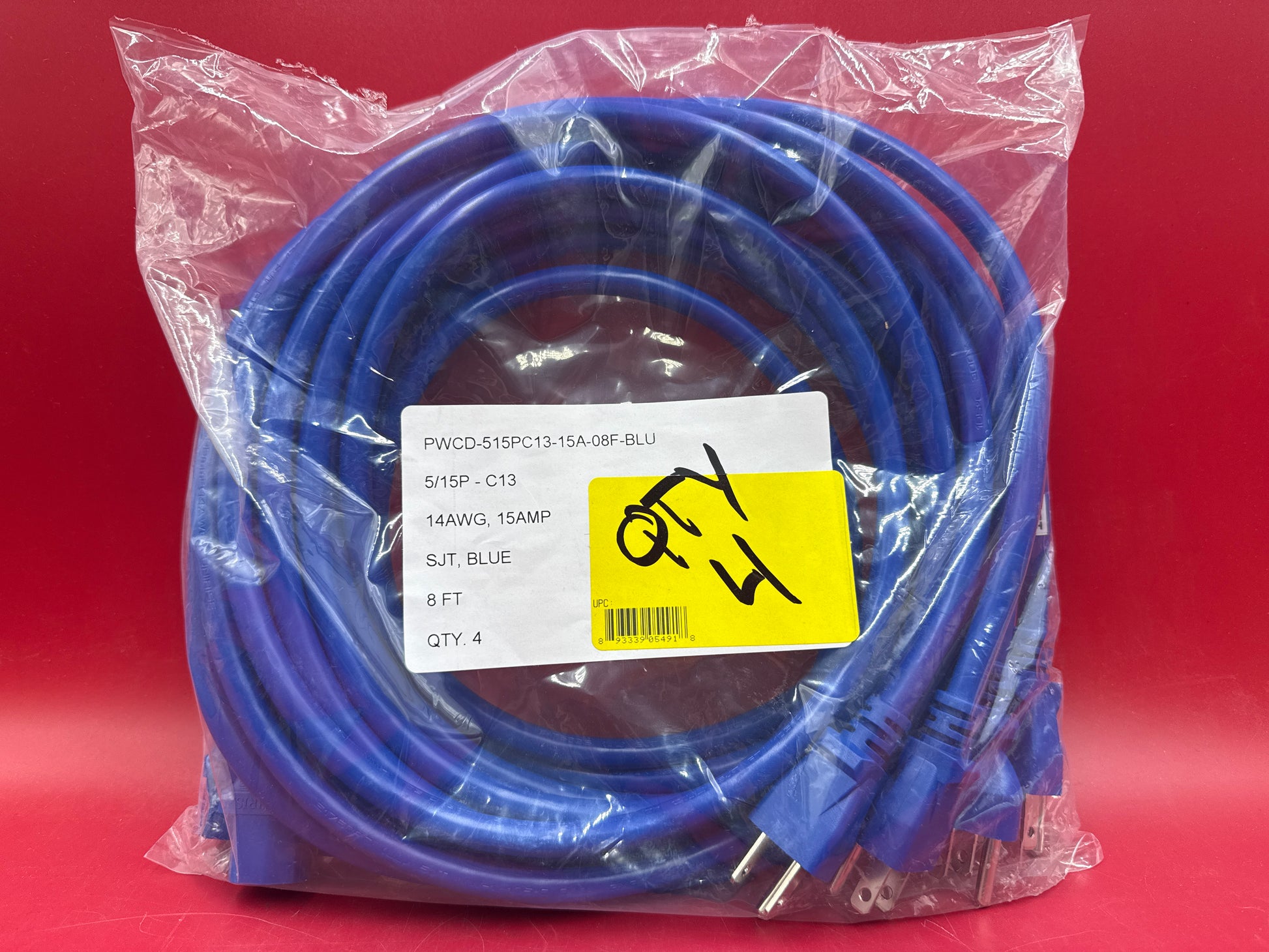 UNC-5-15P-to-C13-Power-Cord--bluet---8-feet-
