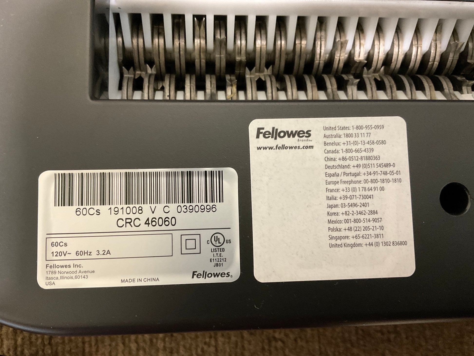 Fellowes-PowerShred-60Cs-Paper-Shredder