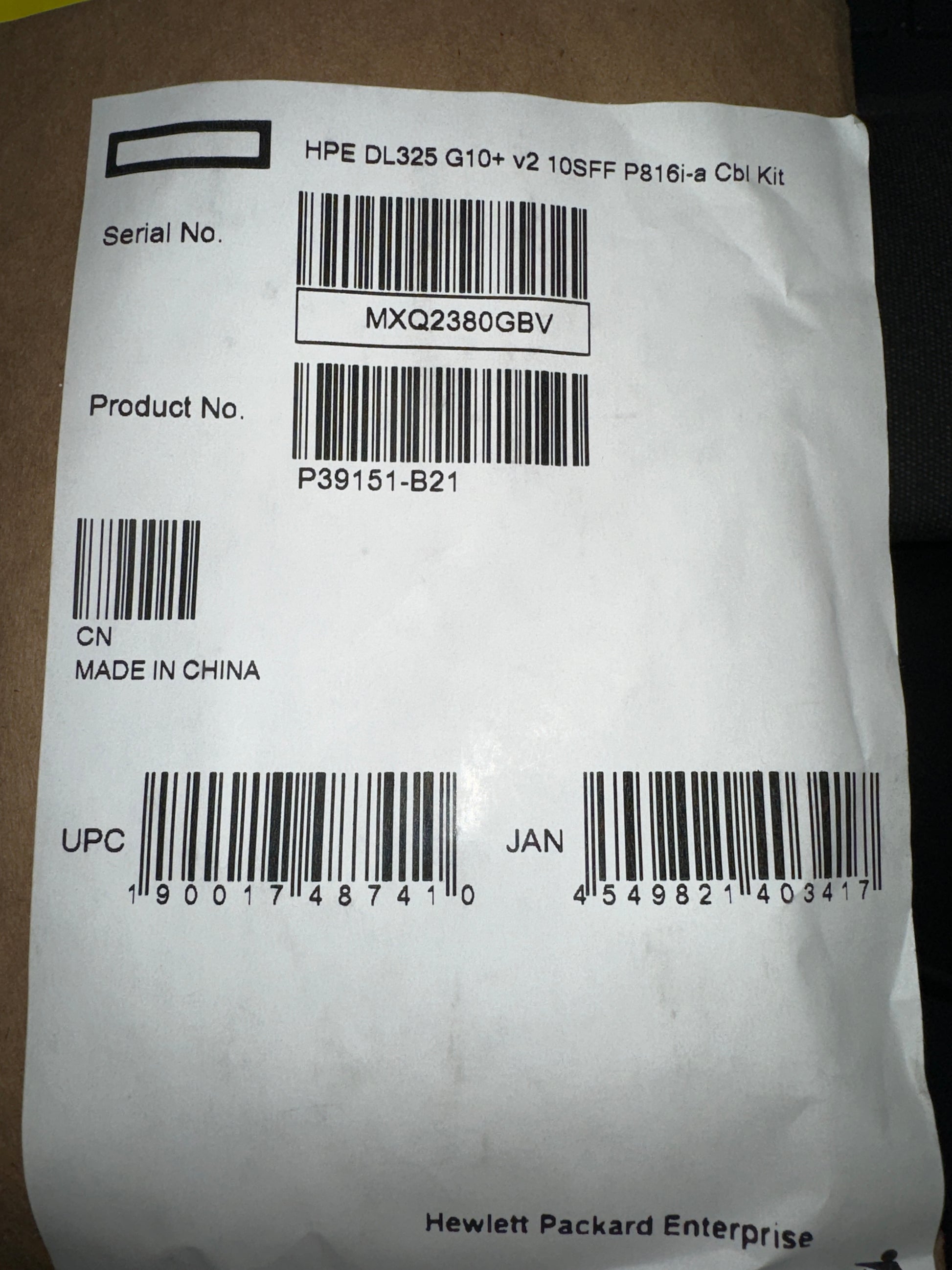 HPE-Storage-Cable-Kit--ProLiant-DL325-Gen10-