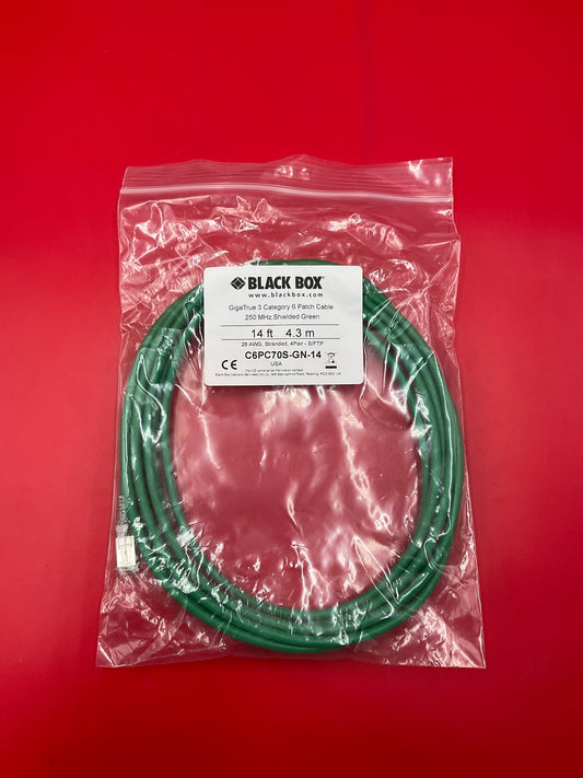 BlackBox-Gigatrue-550-CAT-6-Patch-Cable,-Snagless---14-feet--green-