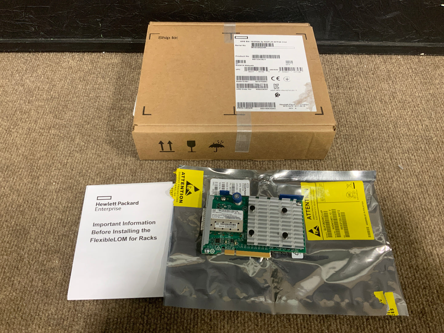 HPE-FlexFabric-622FLR-SFP28-Dual-Port-25-Gigabit-PCI-E3-Ethernet-Card