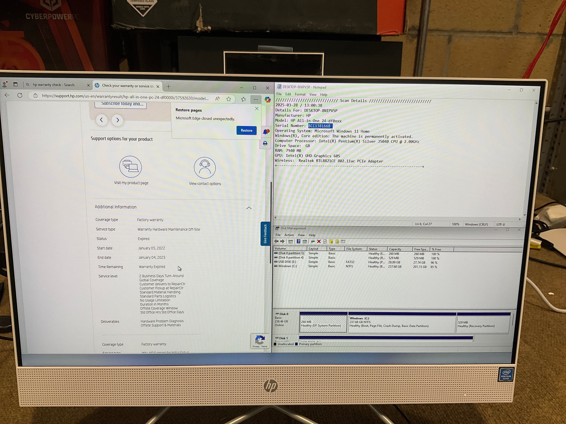 HP-24-df0062ds-AIO-J5040-8GB-256GB-DVDRW-BT4-2-WiFiAC-23-8T-W10H