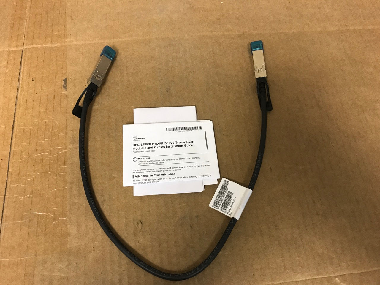 HPE-X240-10Gb-SFP--to-SFP--Direct-Attach-Cable--4-meters-