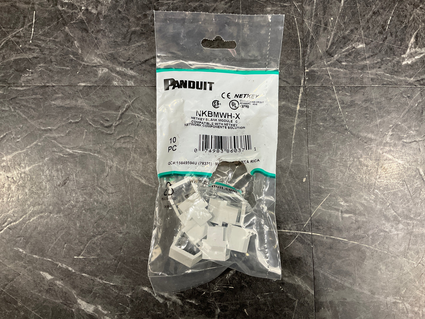 Panduit-Netkey-Blank-Insert--10-Pcs,-White-