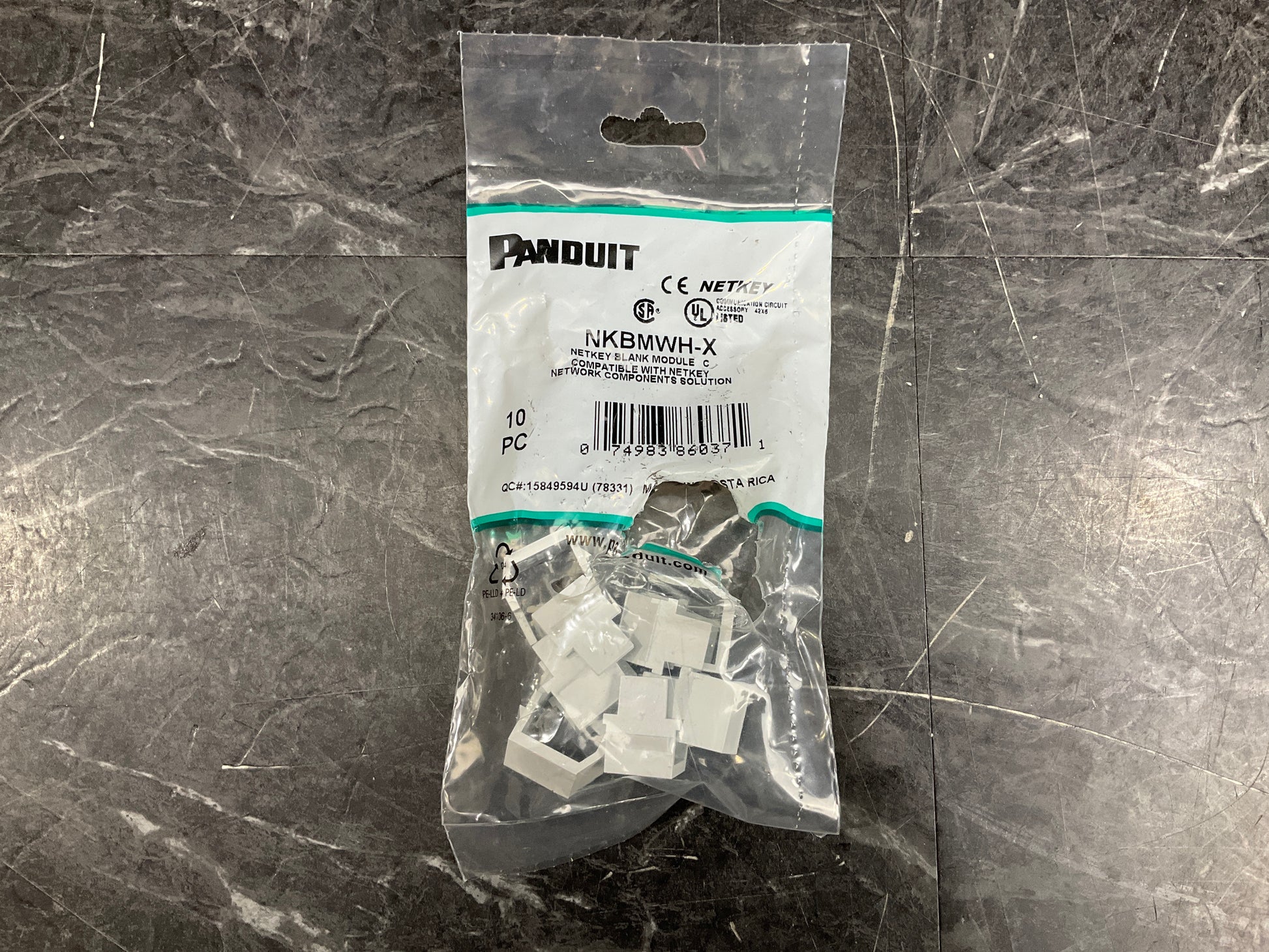 Panduit-Netkey-Blank-Insert--10-Pcs,-White-