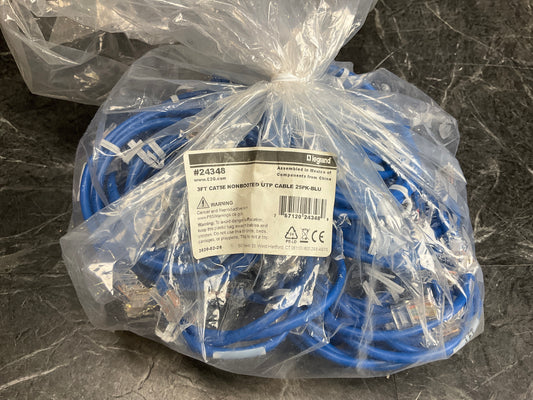 C2G-Cat5E-Nonbooted-UTP-Cable--3FT,-Blue,-25-Pack-