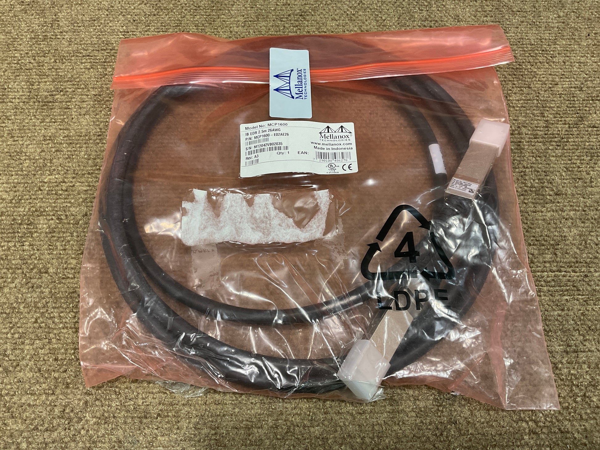 Mellanox-LinkX-100-Gigabit-Passive-Copper-Cable--8-feet-