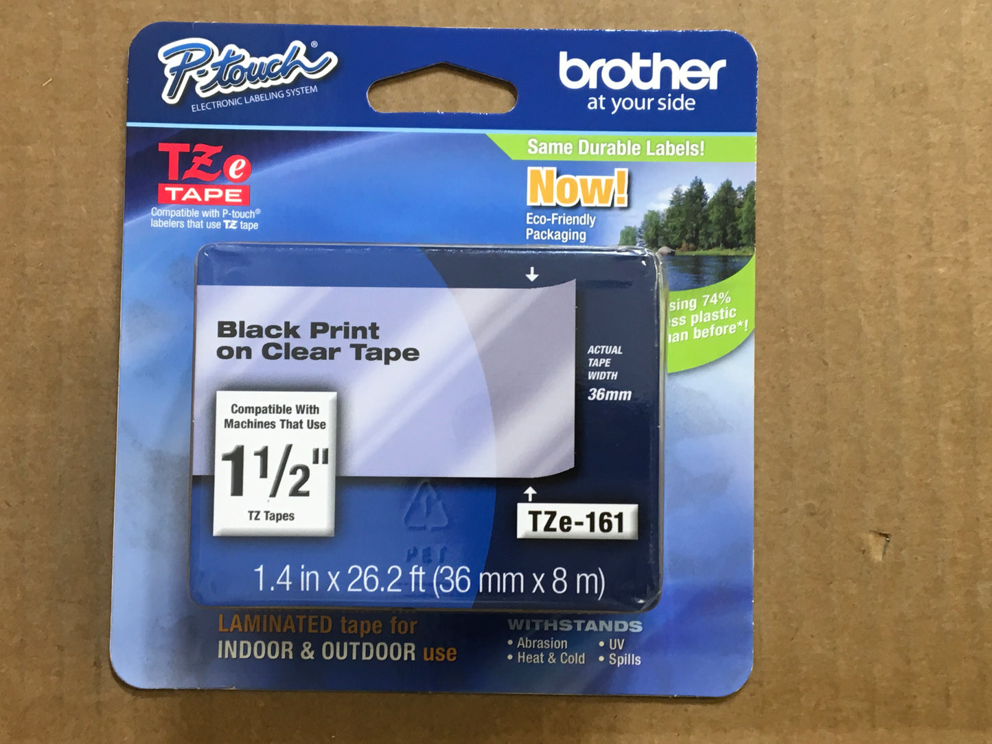 Brother-P-Touch-TZe-Adhesive-Tape-Cassette--36mm-Black-on-Clear-