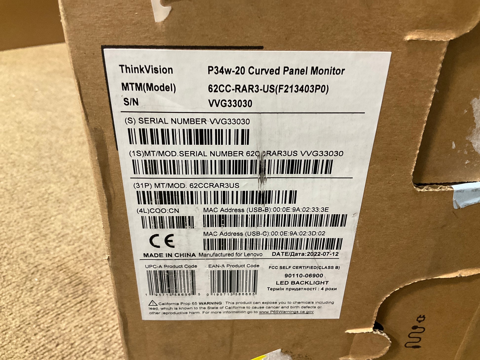 Lenovo-ThinkVision-P34w-20-34--USB-C-LED-LCD-Monitor--UWQHD-