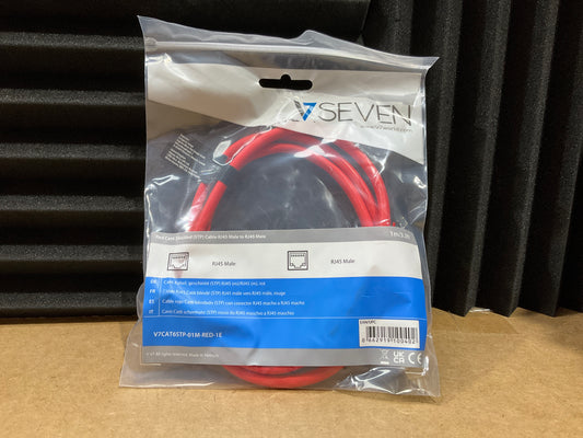 V7-RJ45-CAT-6-Patch-Cable,-Snagless-Molded---1-meter--red-