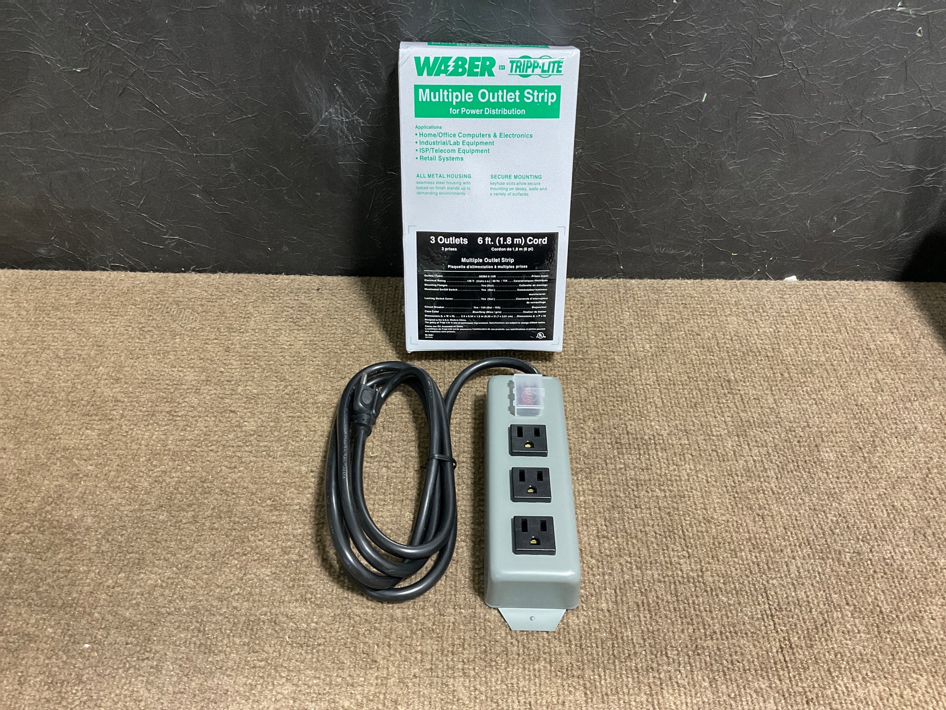 Tripp-Lite-Power-Strip-3-Outlet-15-Amp