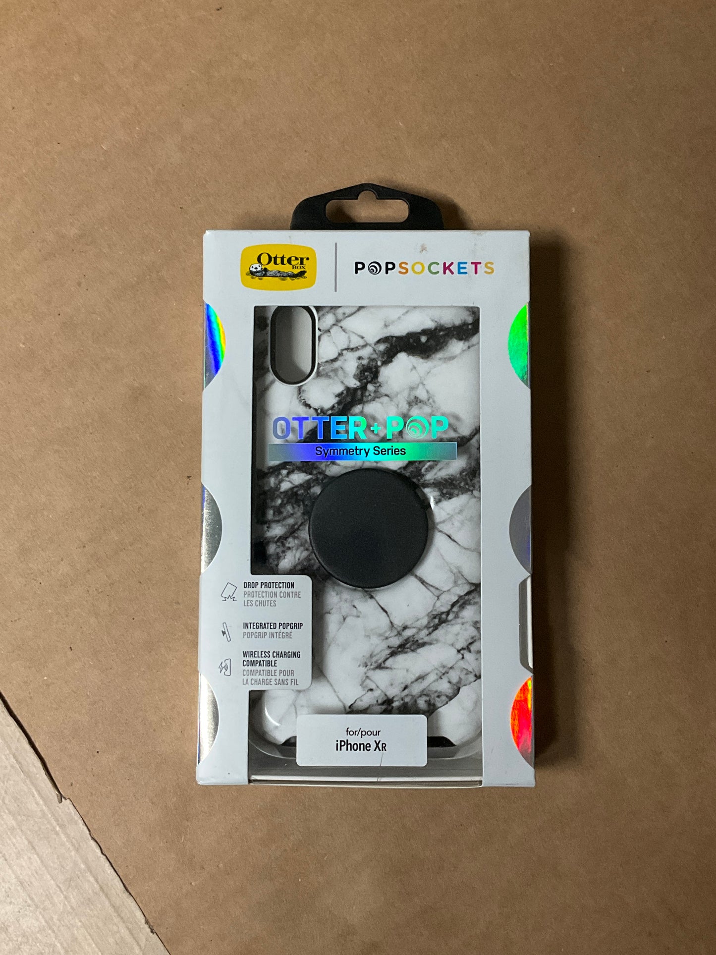 Otterbox---Pop-Symmetry-Series-Protective-Case--Apple-iPhone-Xr---white-marble-