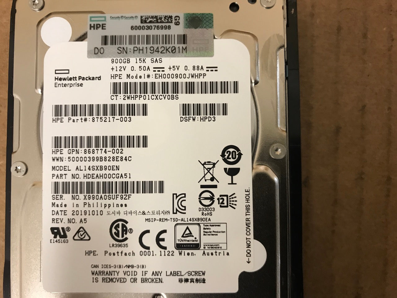 HPE-900GB-SAS3-15000-rpm-Hard-Drive--SFF-Hot-Swap-