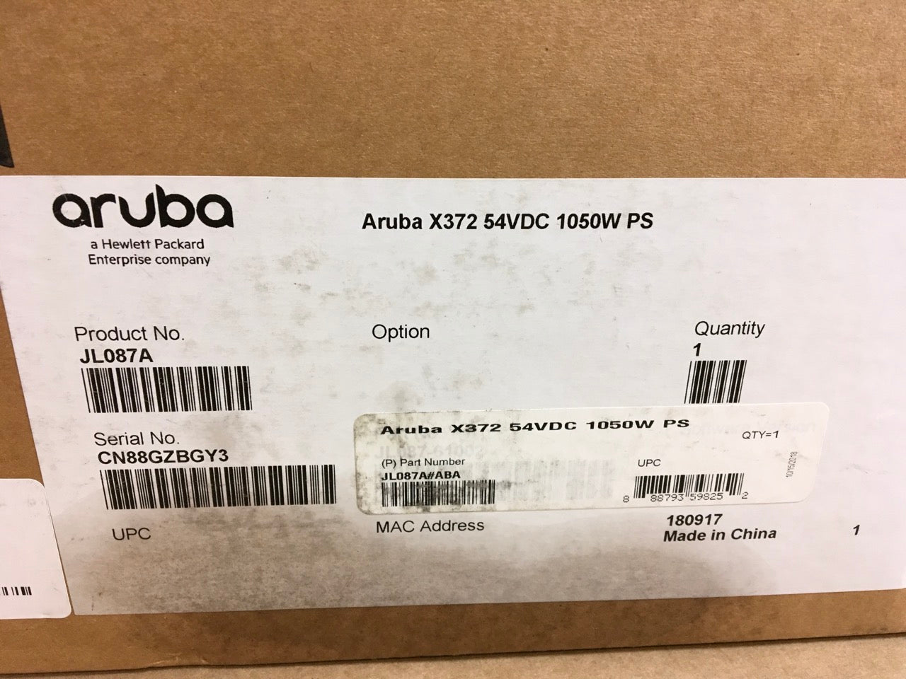 HPE-Aruba-X372-1050-watt-Redundant-Power-Supply--2930-3810-