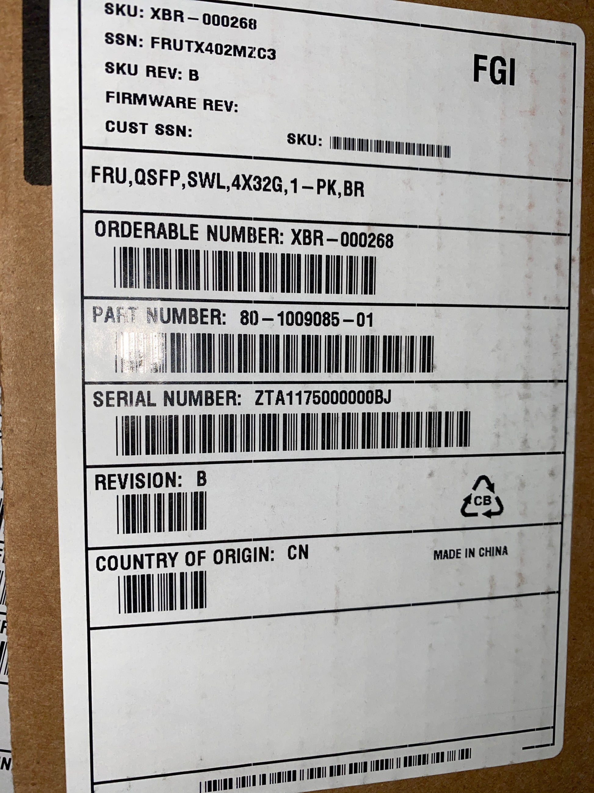 Brocade-128GB-QSFP28-Transceiver