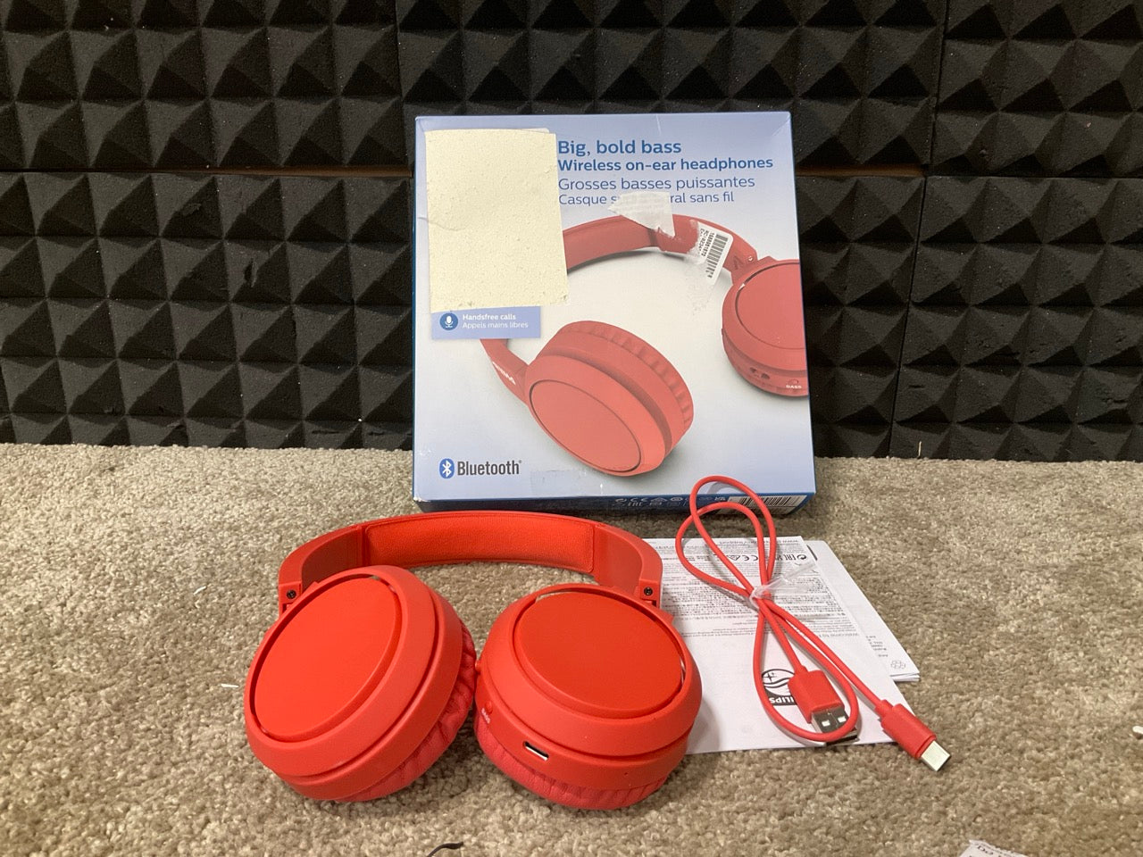 Philips-Bluetooth-Headphones--red-